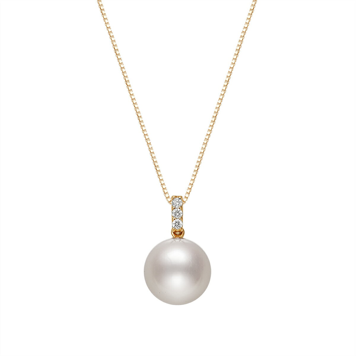 真珠ネックレス K18イエローゴールドアコヤ真珠ネックレス（8mm）