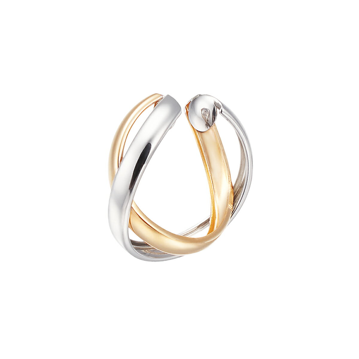 K10イエローゴールド/K10ホワイトゴールドイヤーカフ（片側）