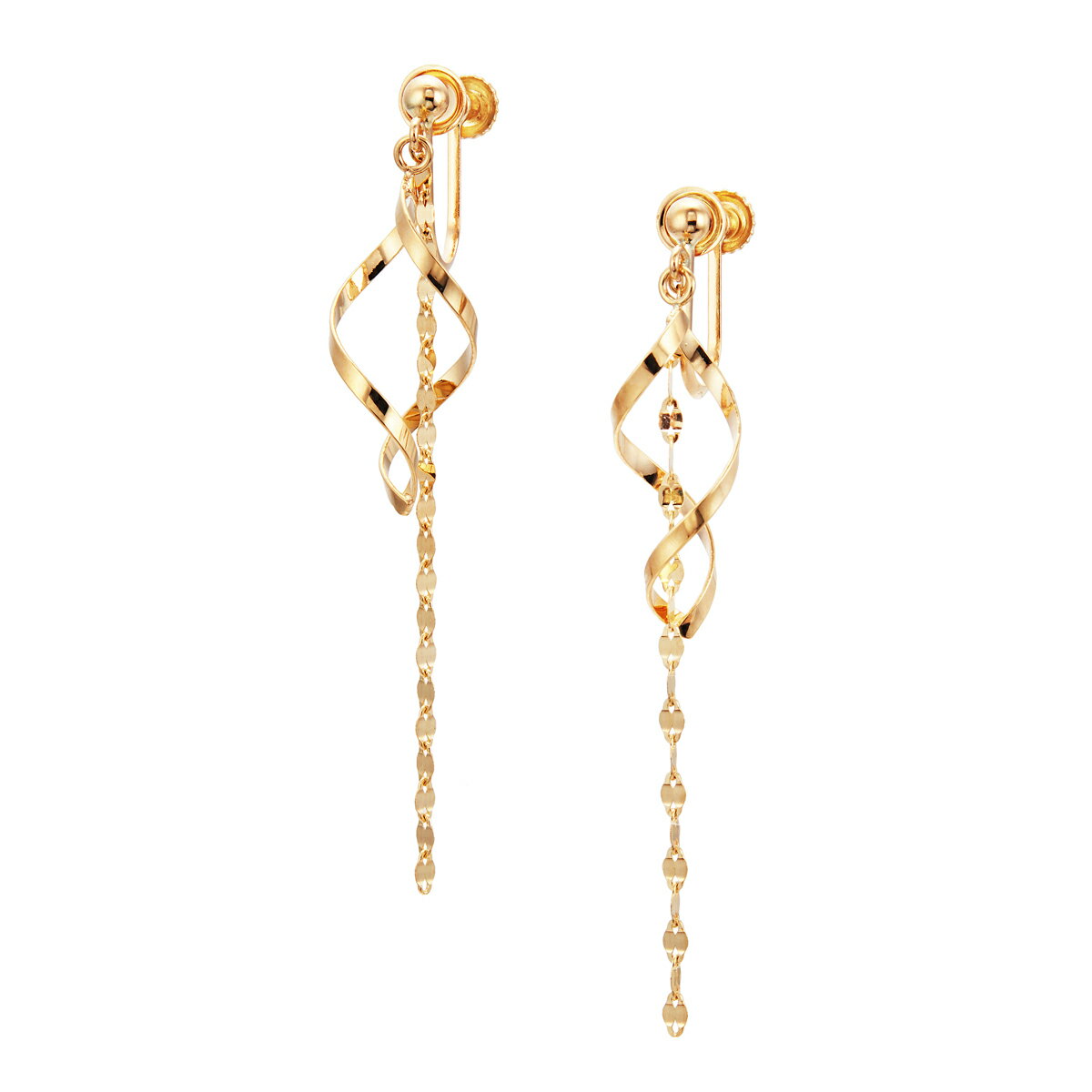 K10イエローゴールドイヤリング