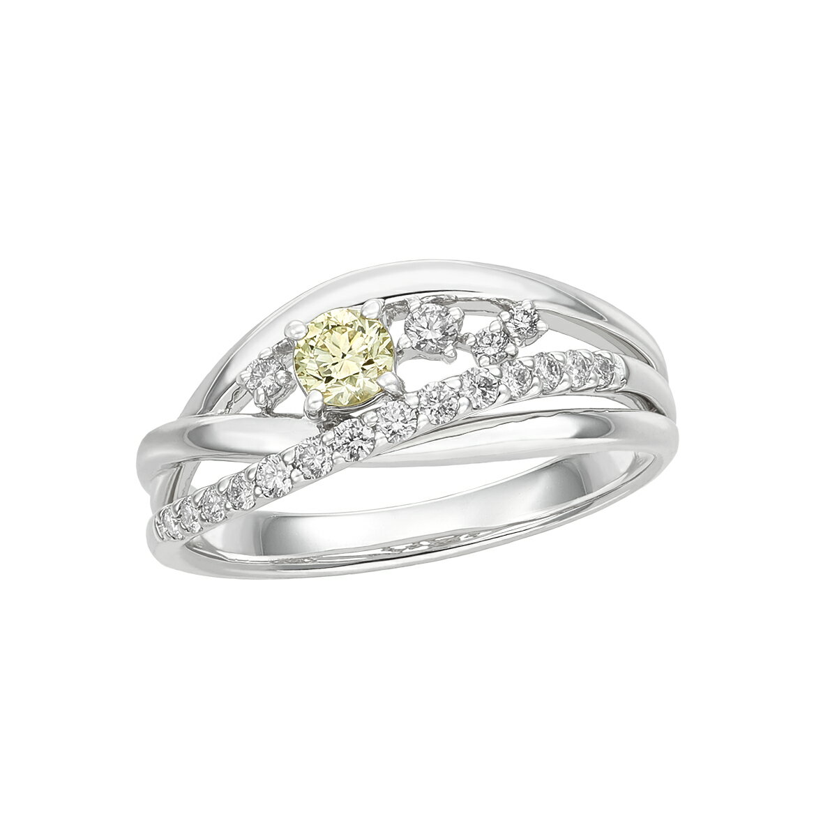 樂天商城 - プラチナ鑑定書付ダイヤモンドリング（0.18カラット）