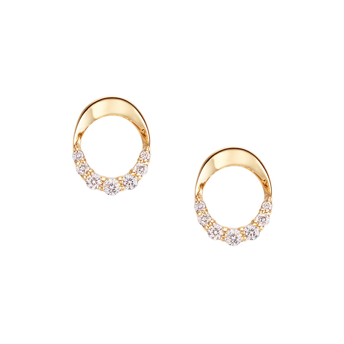 K10イエローゴールドダイヤモンドピアス