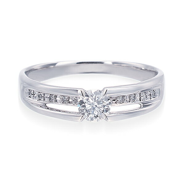 プラチナ鑑定書付ダイヤモンドリング（0.3カラット）