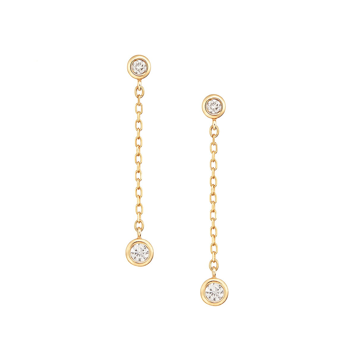 K10イエローゴールドダイヤモンドピアス