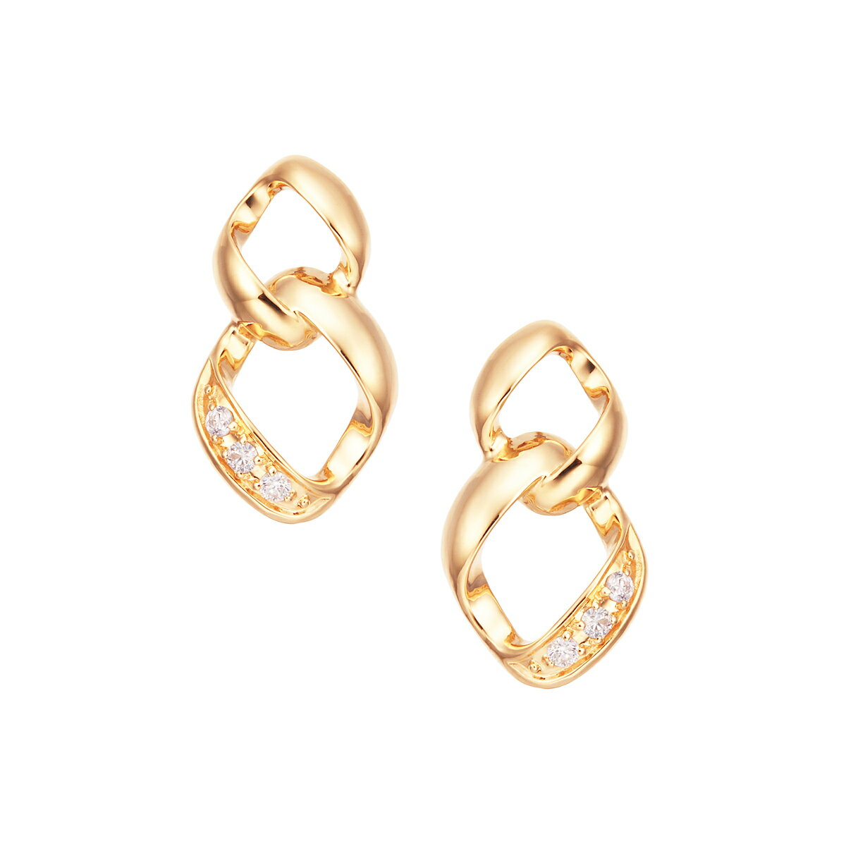 K18イエローゴールドダイヤモンドピアス