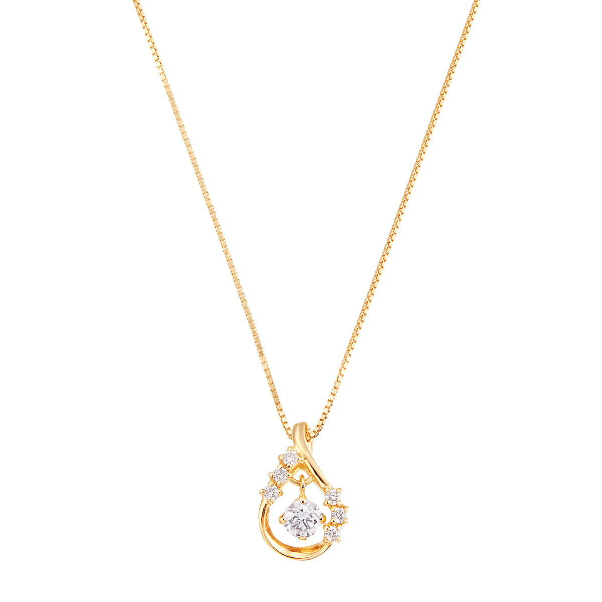 K18イエローゴールドダイヤモンドネックレス