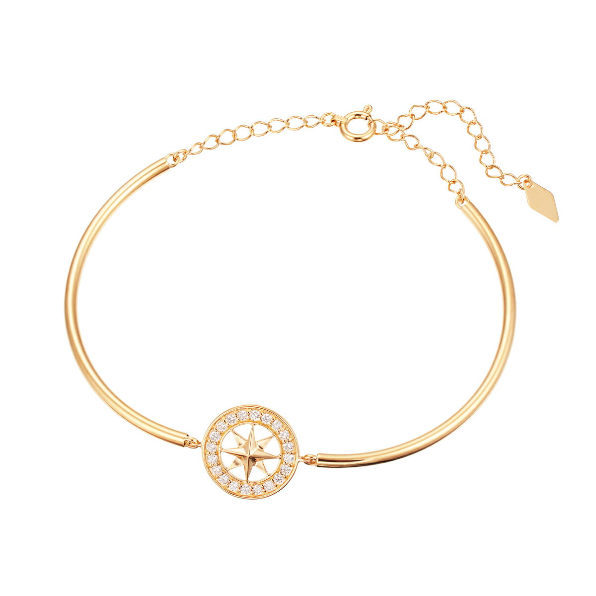 K18 ダイヤモンド ブレスレット 星 星の王子さま」コレクション K18YG ダイヤモンド ブレスレット