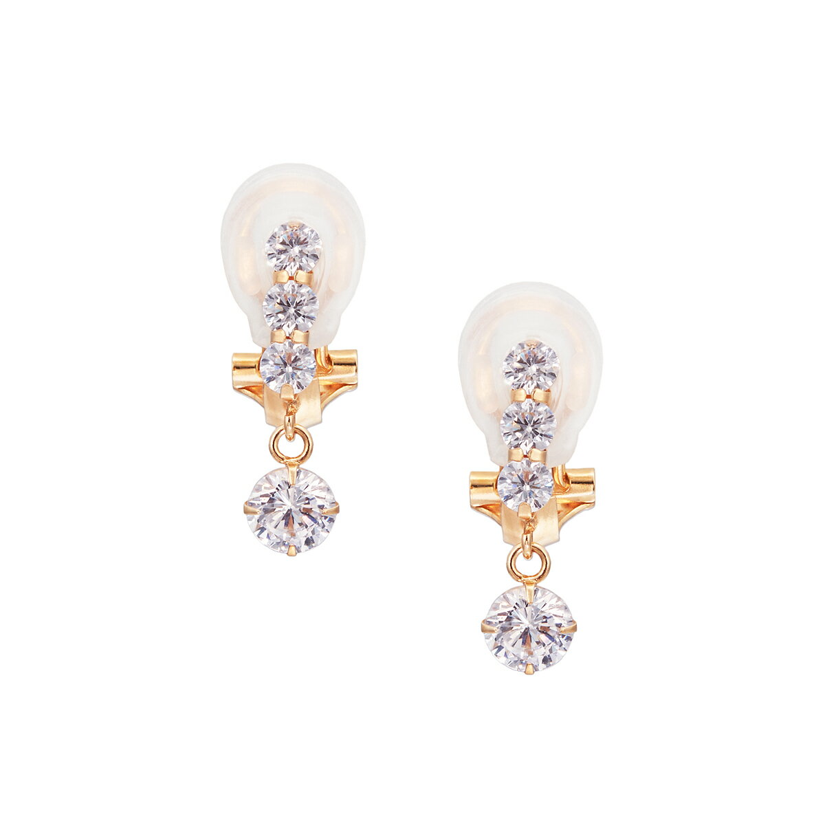 楽天ジュエリーツツミ【SALE】 K10イエローゴールドキュービックイヤリング