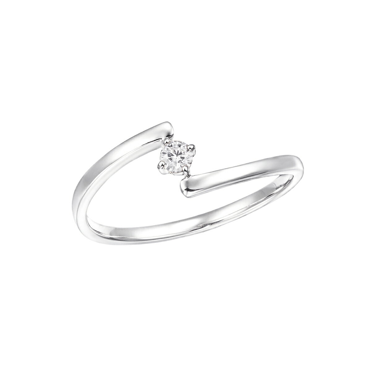 K10ホワイトゴールドダイヤモンドリング