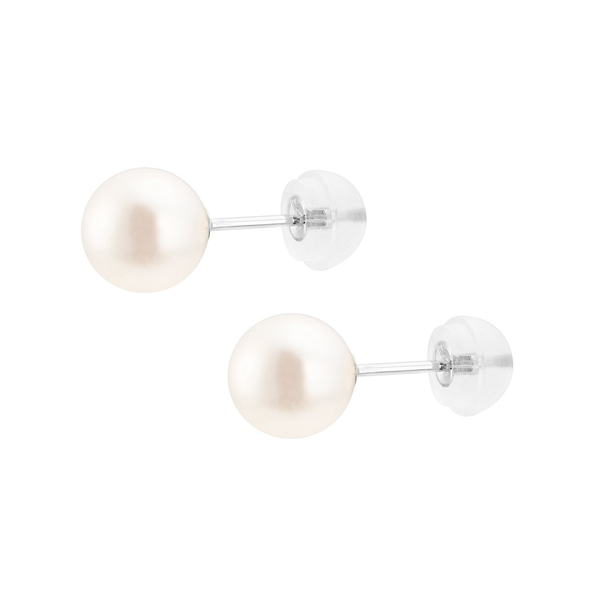 プラチナアコヤ真珠ピアス（6.5mm）