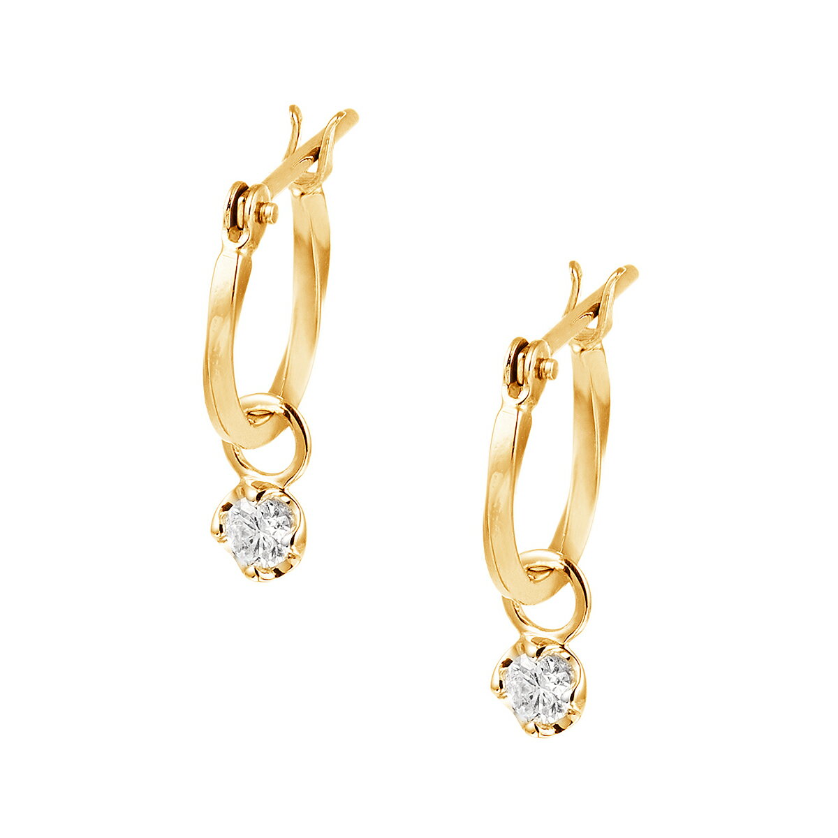 K18イエローゴールドダイヤモンドピアス