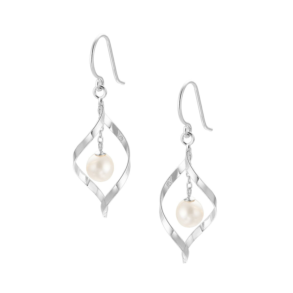 K10ホワイトゴールド淡水パールピアス（4mm）