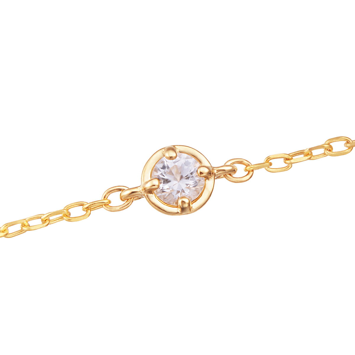 10％ポイントバック 〜02/13(金)9：59まで【DEAL】 K10イエローゴールドホワイトトパーズブレスレット 2