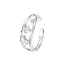 【SALE】 K10ホワイトゴールドアクアマリンイヤーカフ(片側)