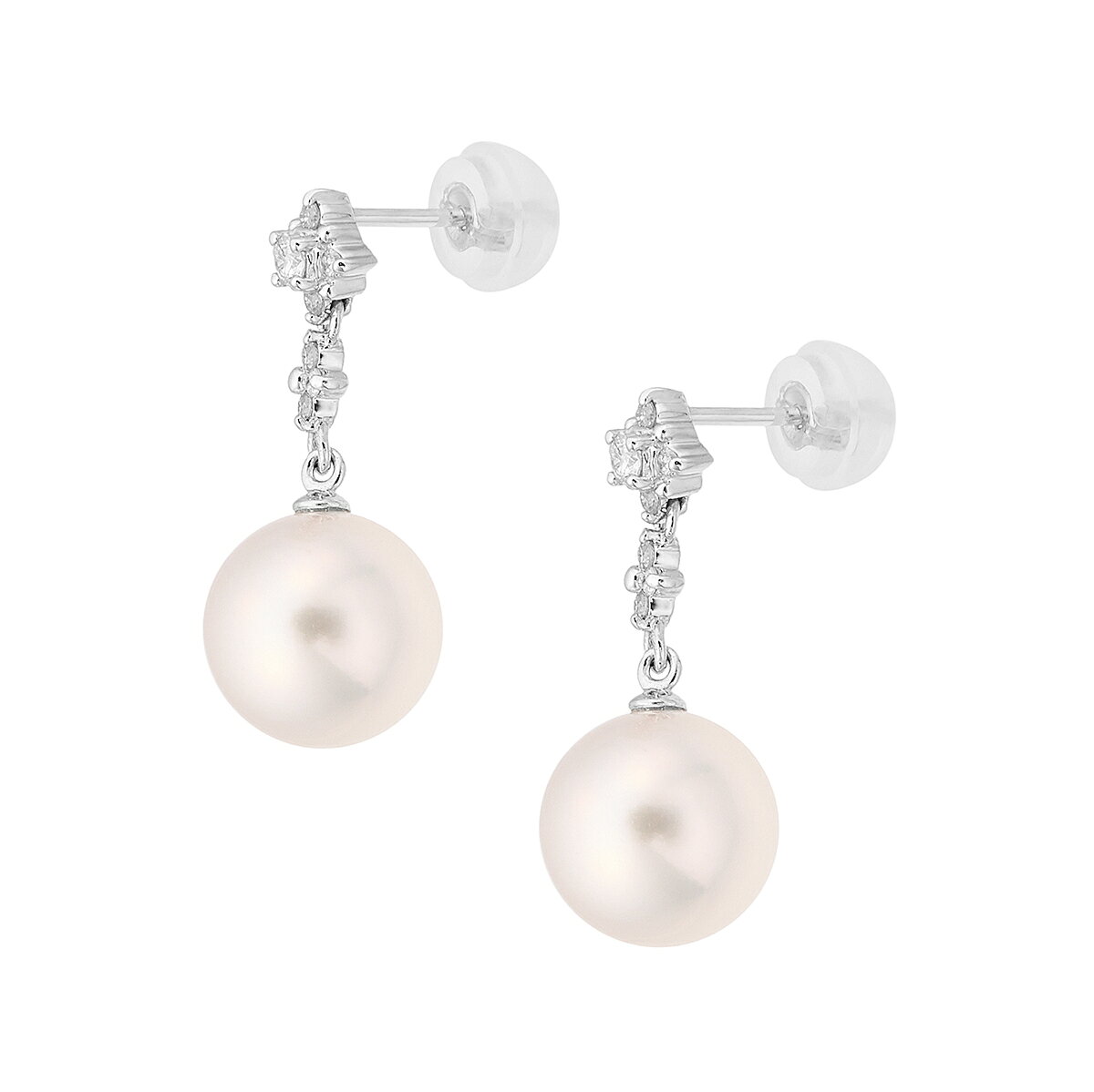 プラチナアコヤ真珠ピアス（8.5mm）