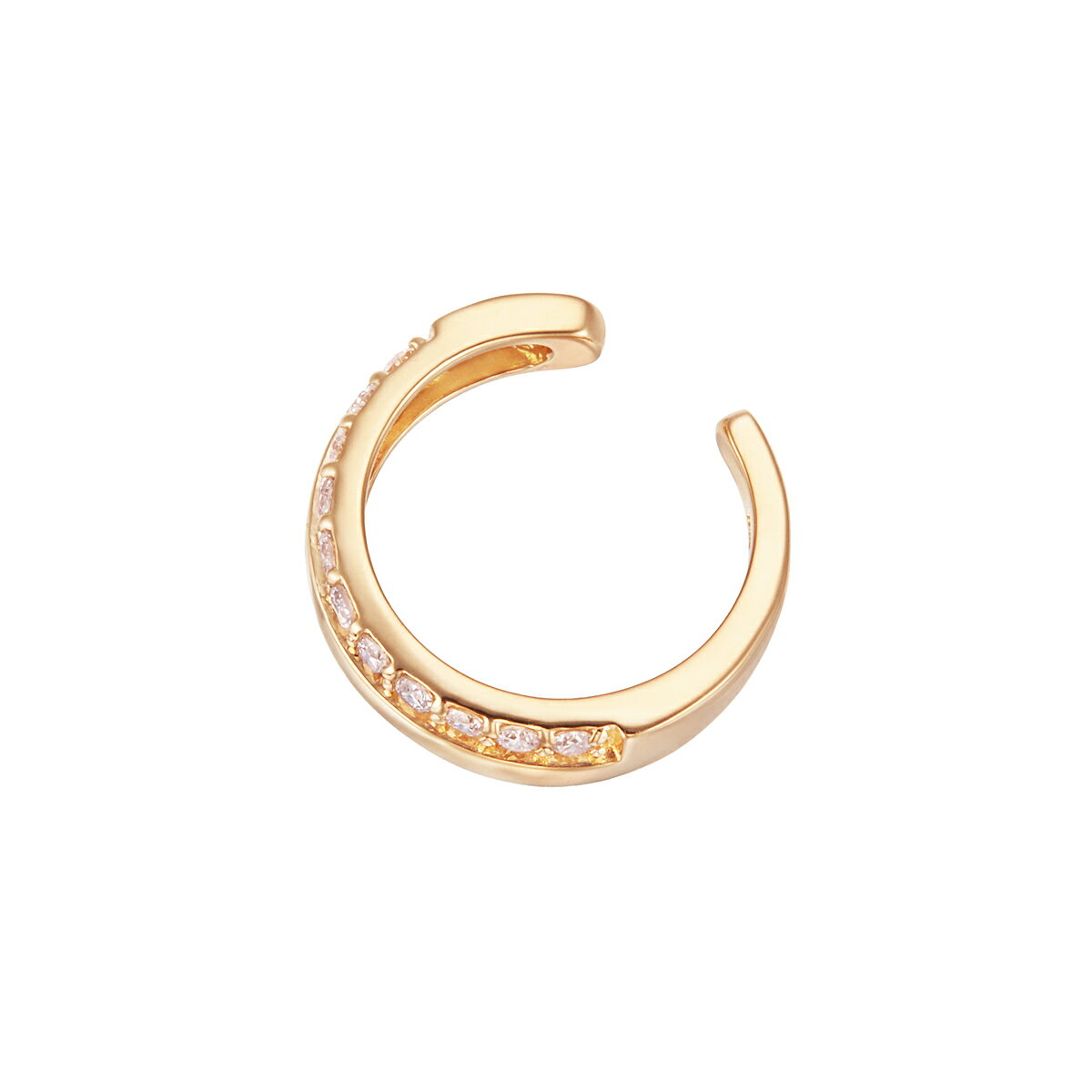 【SALE】 K18イエローゴールドダイヤモンドイヤーカフ（片側）