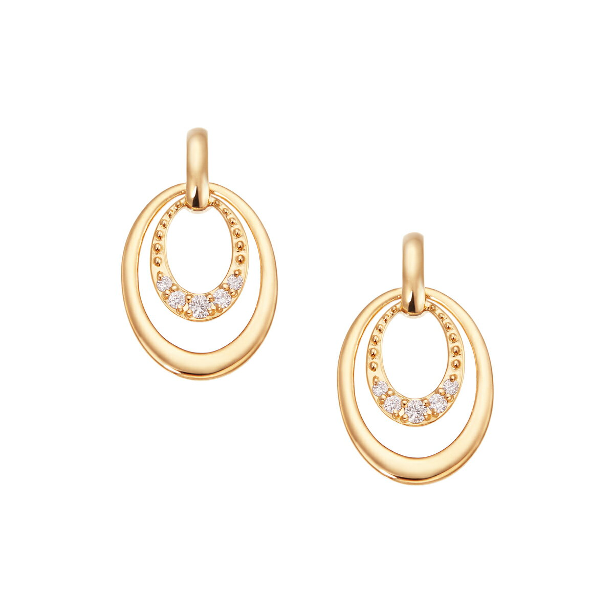 K18イエローゴールドダイヤモンドピアス