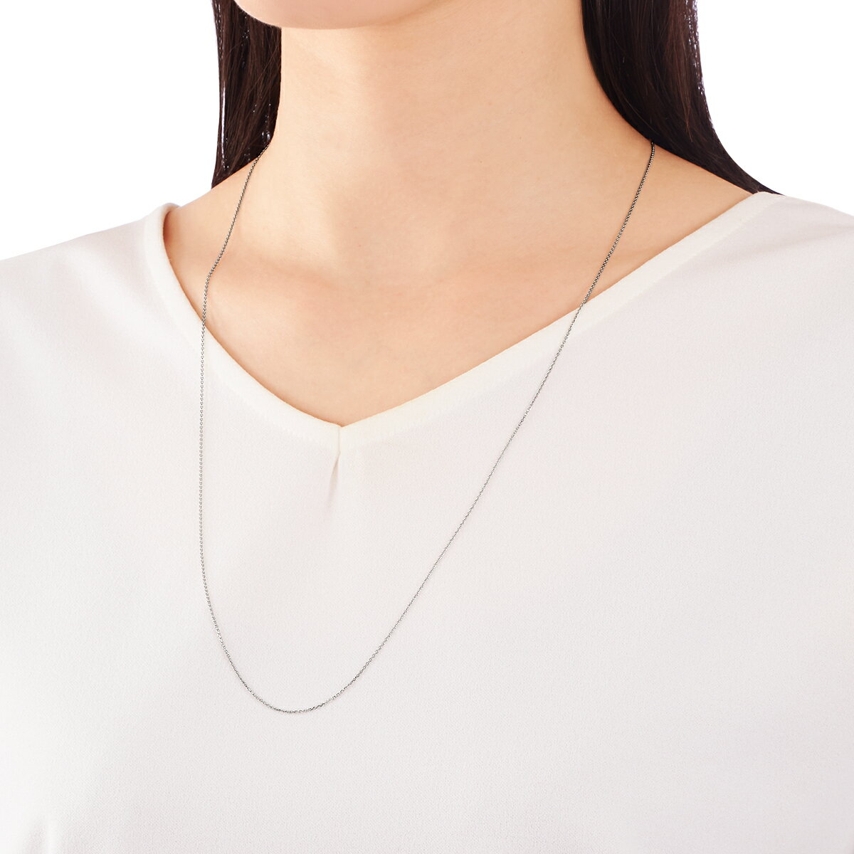 プラチナロングネックレス（70cm）