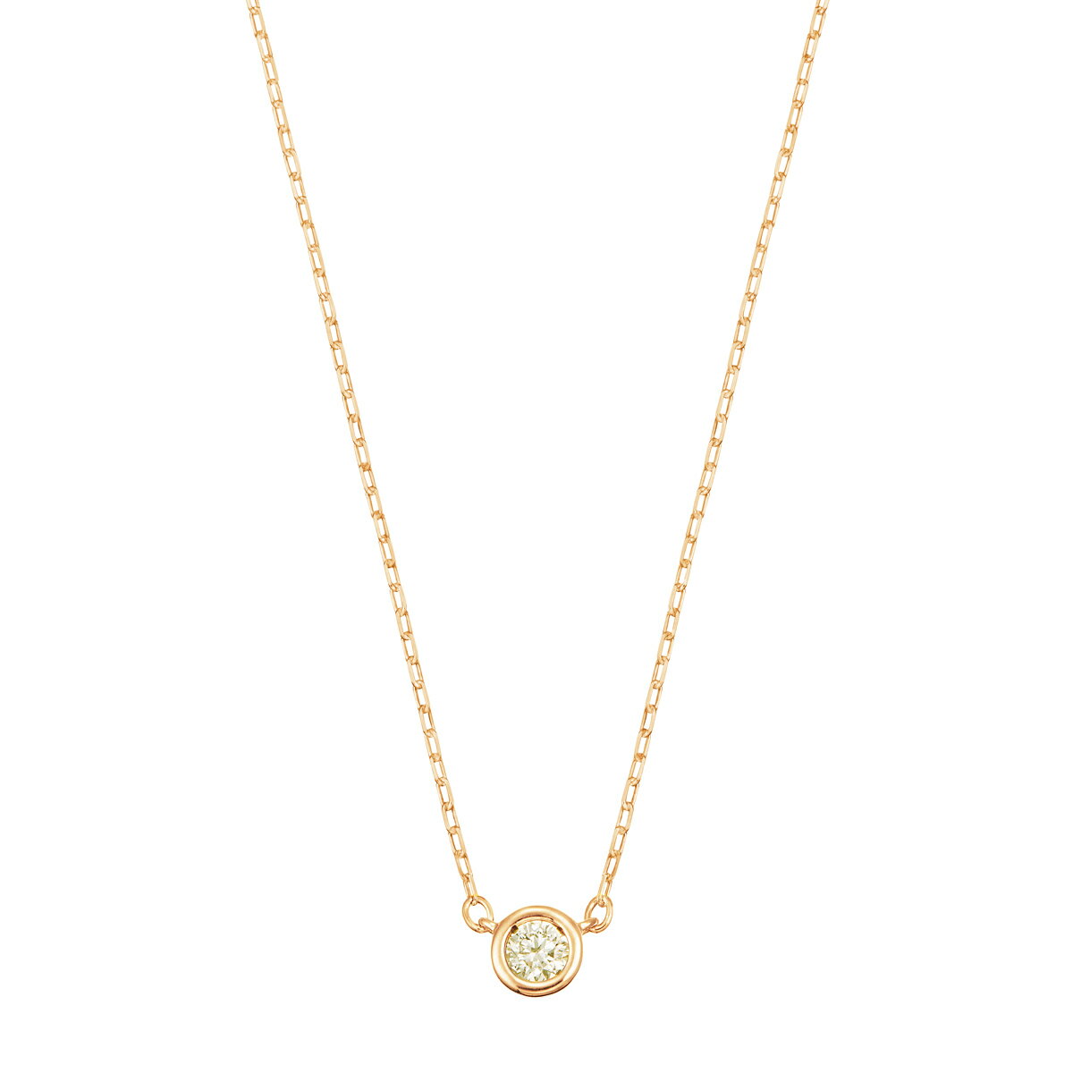 イエローゴールドダイヤモンドネックレス