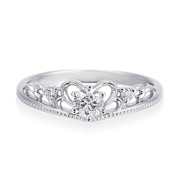 プラチナ鑑定書付ダイヤモンドリング（0.19カラット）