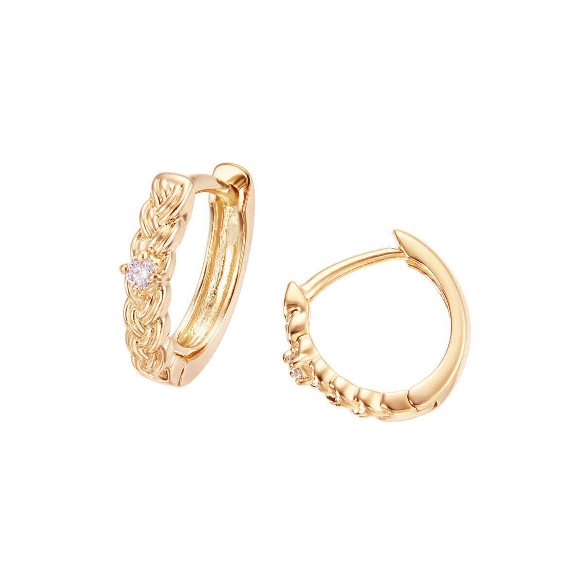 【SALE】 K18イエローゴールドダイヤモンドピアス