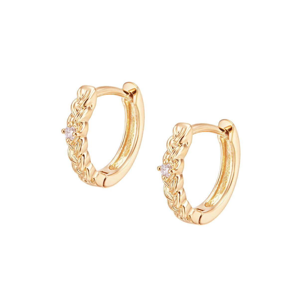 【SALE】 K18イエローゴールドダイヤモンドピアス