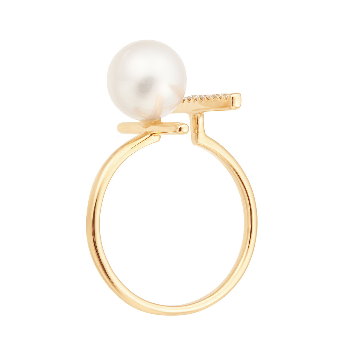 K18イエローゴールドアコヤ真珠リング（8mm）