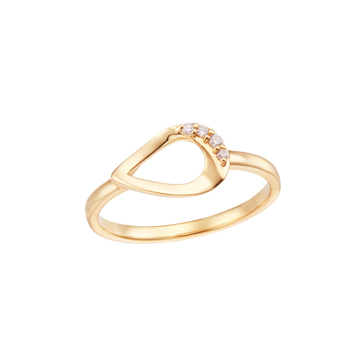 K18イエローゴールドダイヤモンドリング（ピンキーリング）