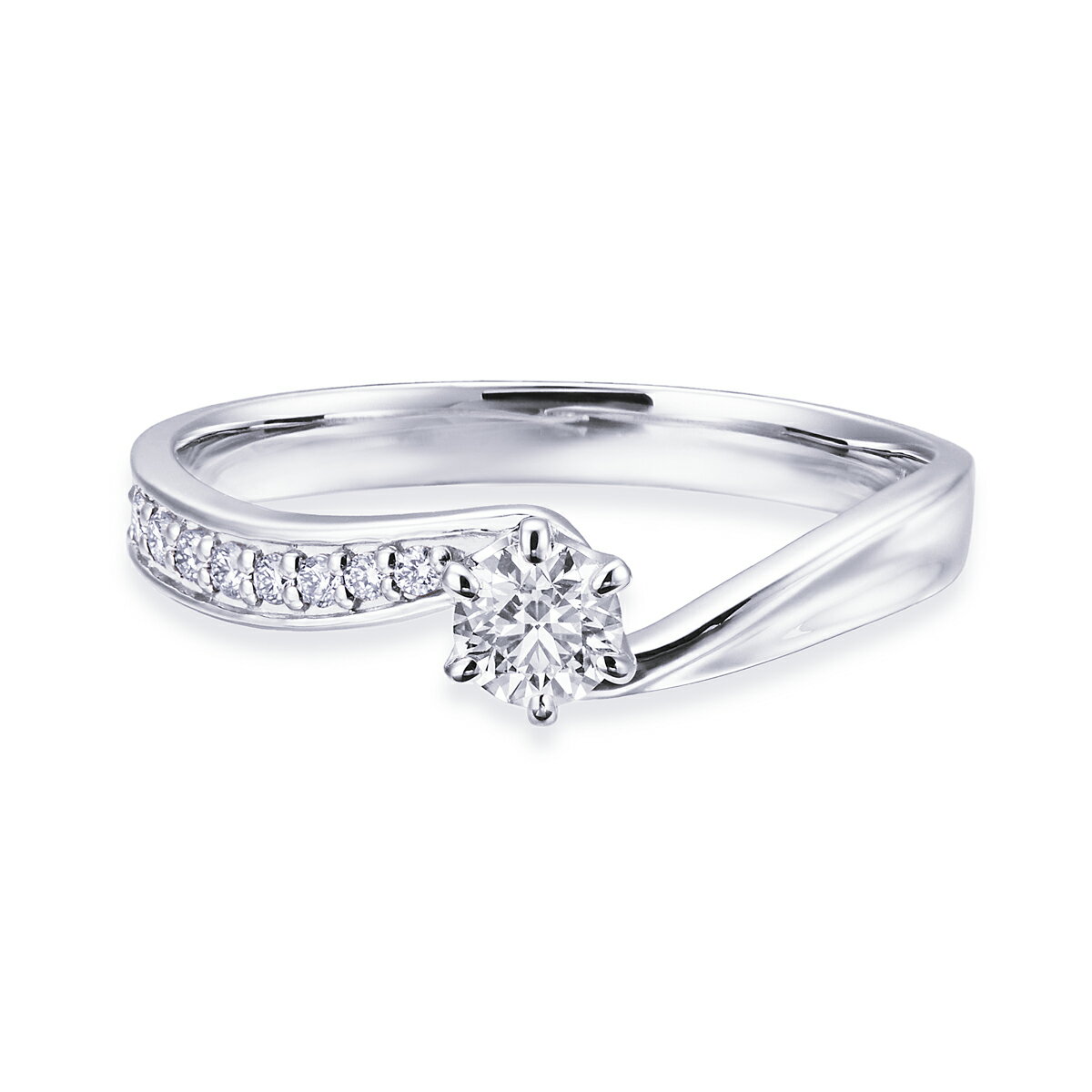 プラチナ鑑定書付ダイヤモンドリング（0.2カラット）