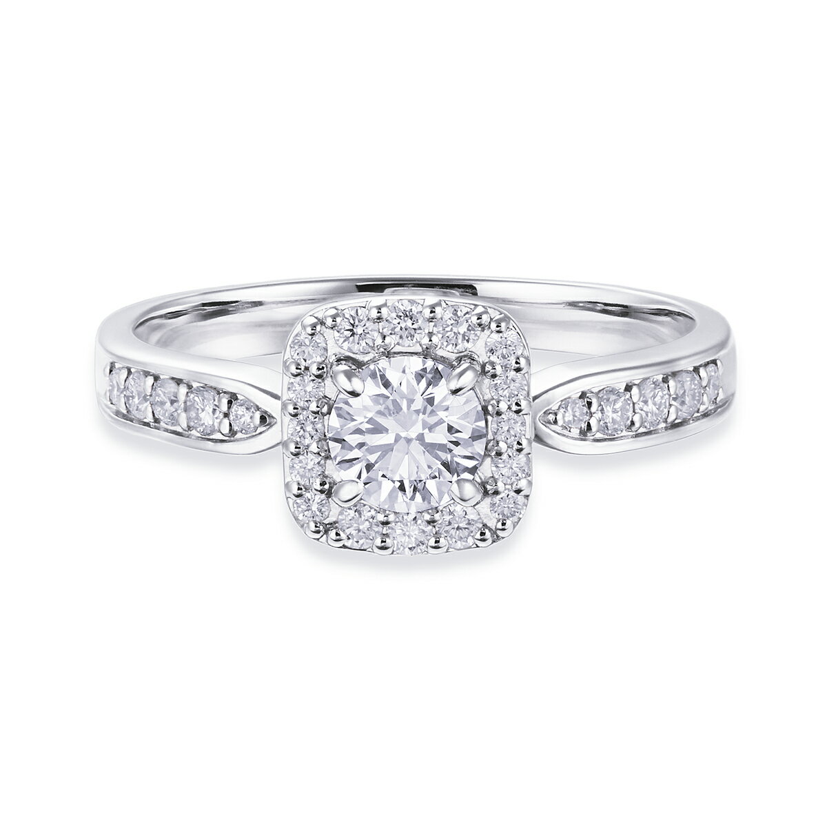 プラチナ鑑定書付ダイヤモンドリング（0.34カラット）