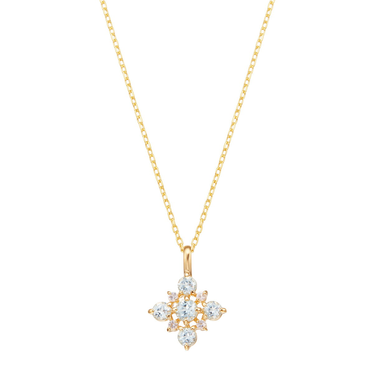 Cubic Zirconia - K10イエローゴールドスカイブルートパーズネックレス