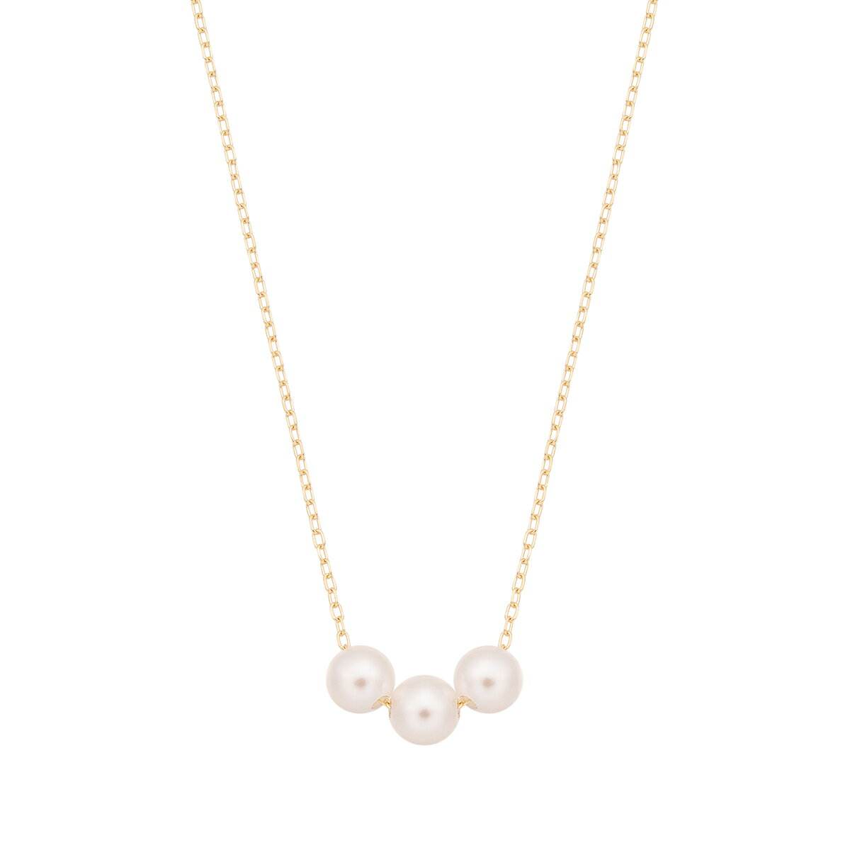 K10イエローゴールド淡水パールネックレスのサムネイル