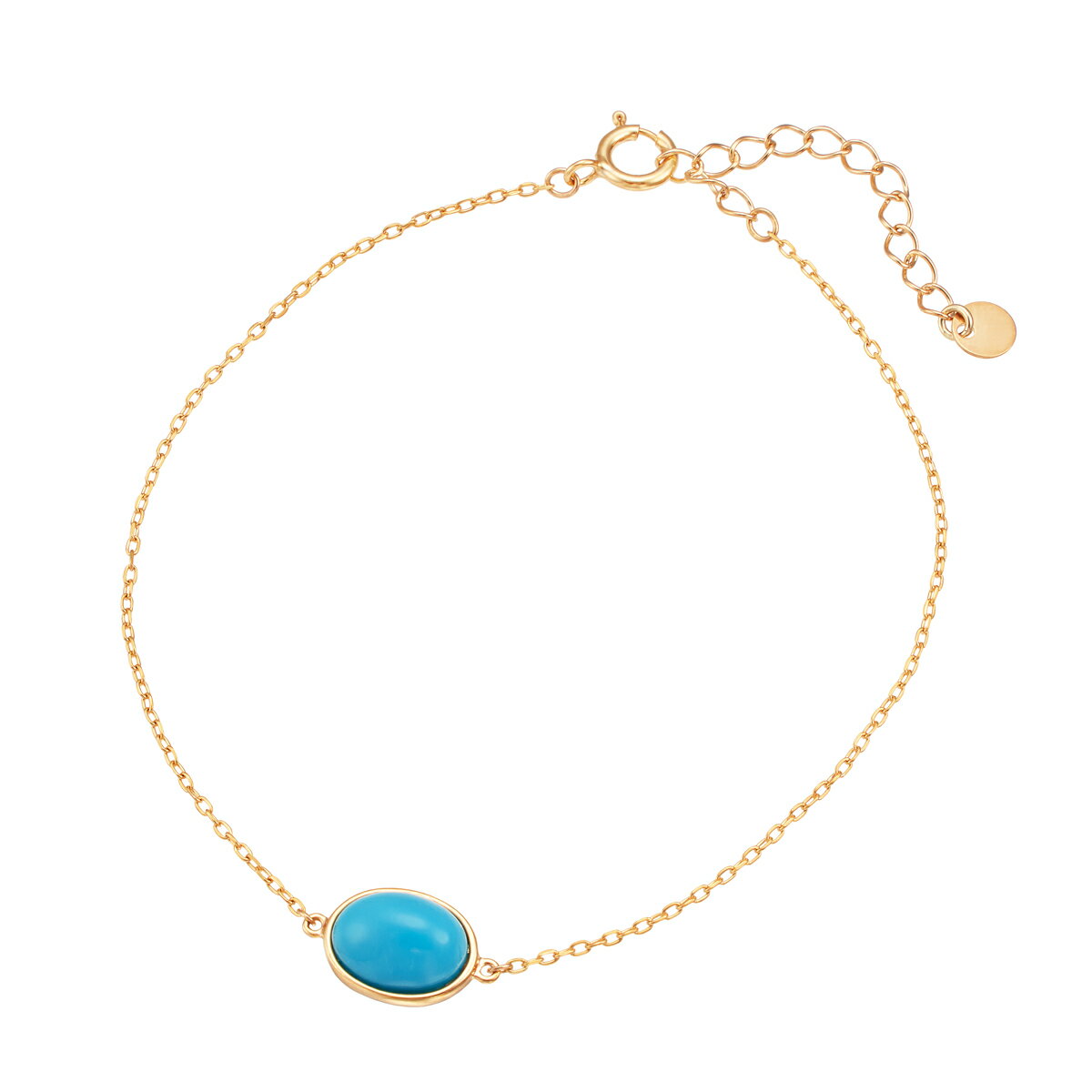 樂天商城 - K10イエローゴールドターコイズブレスレット