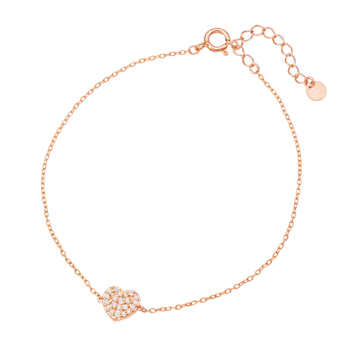 樂天商城 - K10ピンクゴールドダイヤモンドブレスレット