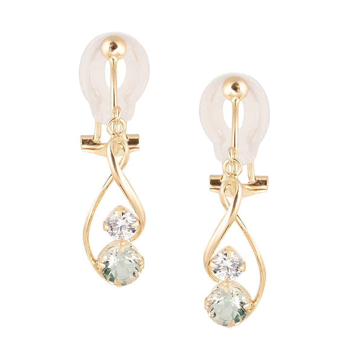 樂天商城 - K10イエローゴールドグリーンアメシストイヤリング