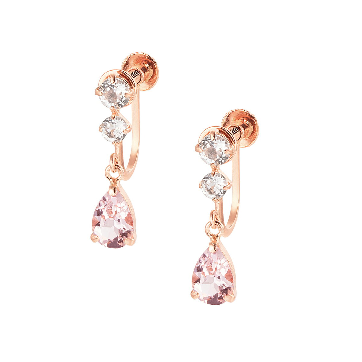 K10ピンクゴールドモルガナイトイ...