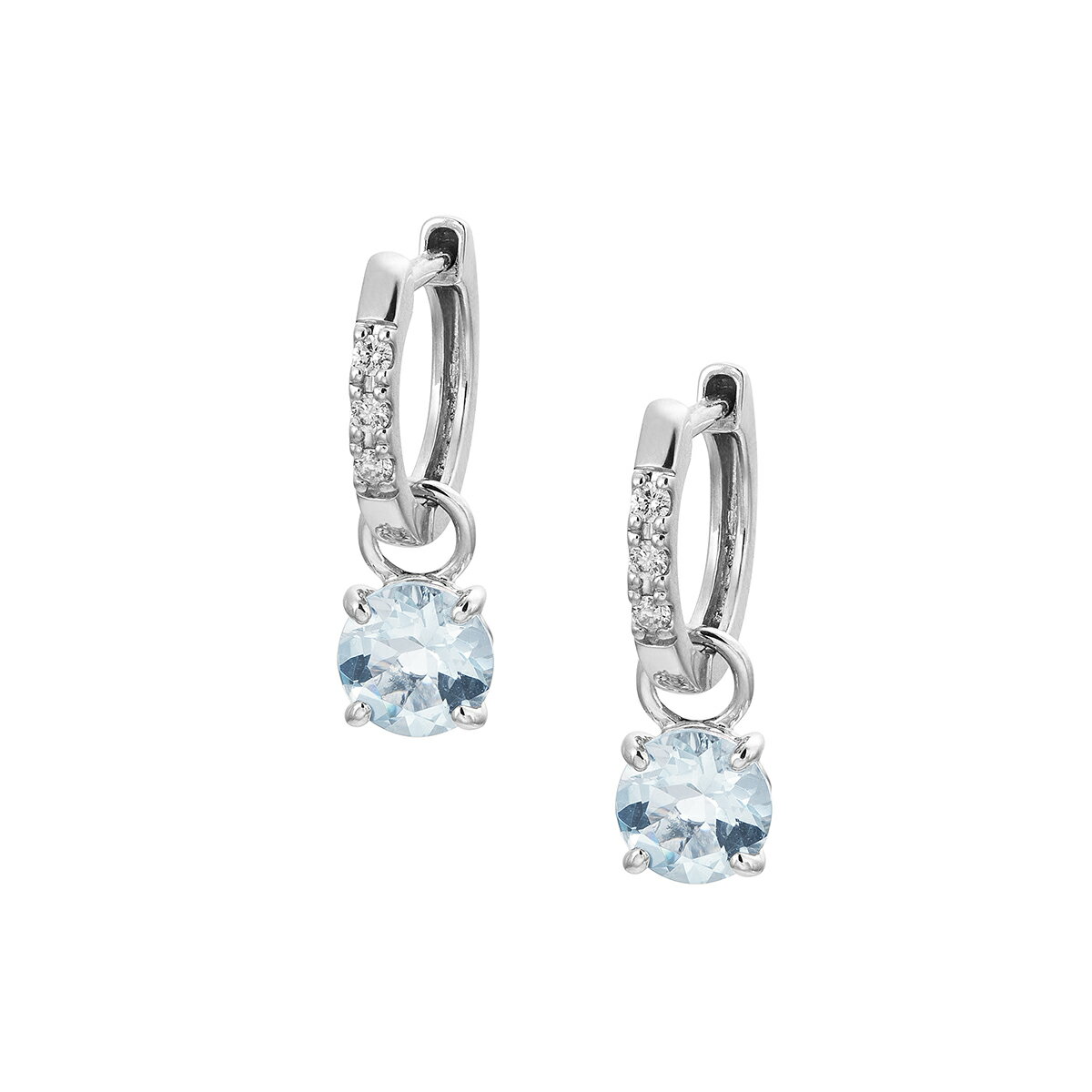 K10ホワイトゴールドアクアマリンピアス