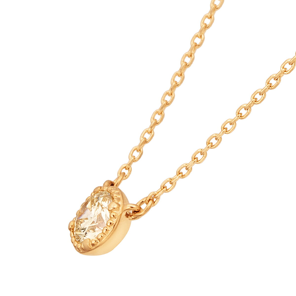 K18イエローゴールドダイヤモンドネックレス