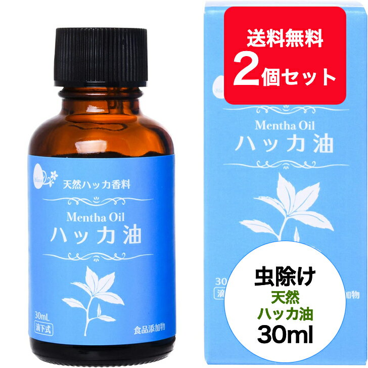 【送料無料】【2個セット】 小堺製薬 天然ハッカ油 食添 30ML 虫除け 蚊【天然和種ハッカ100％ 園芸用 虫除け 消臭 除菌 マスク アロマオイル ミント 花粉 冷却 冷感 対策 薄荷 はっか