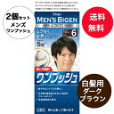 【送料無料】【2個セット】メンズビゲン(MENS BIGEN) ワンプッシュ 白髪用 6 ダークブラウン (男性用白髪染めヘアカラー) ホーユー(hoyu) (1箱に1剤40g +2剤40g入っています)