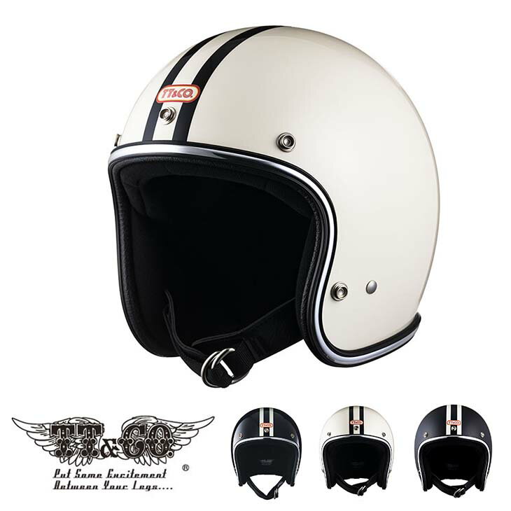 TT&CO. スーパーマグナム 2ラインズ クロームトリム スモールジェットヘルメット ビンテージ ジェットヘルメット SG/PSC/DOT M/Lサイズ57-58cm レトロ オープンフェイス