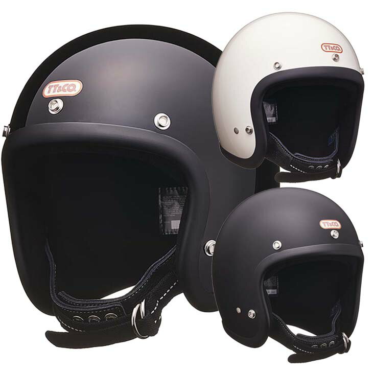TT&CO. スーパーマグナム ダブルストラップ仕様 ブラックレザー スモールジェットヘルメット ビンテージ ジェットヘルメット SG/PSC/DOT M/Lサイズ57-58cm レトロ オープンフェイス