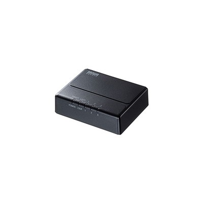 サンワサプライ [LAN-GIGAP301BK] ギガビット対応 スイッチングハブ(3ポート・マグネット付き・ブラック)
