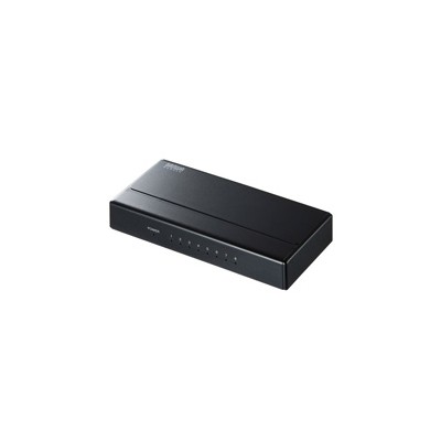 樂天商城 - サンワサプライ [LAN-GIGAP801BK] ギガビット対応 スイッチングハブ(8ポート・マグネット付き)