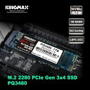 KINGMAX PQ3480シリーズ M.2 PCIe NVMe Gen 3×4 Low speed 3年保証 512GB KMPQ3480-512G4