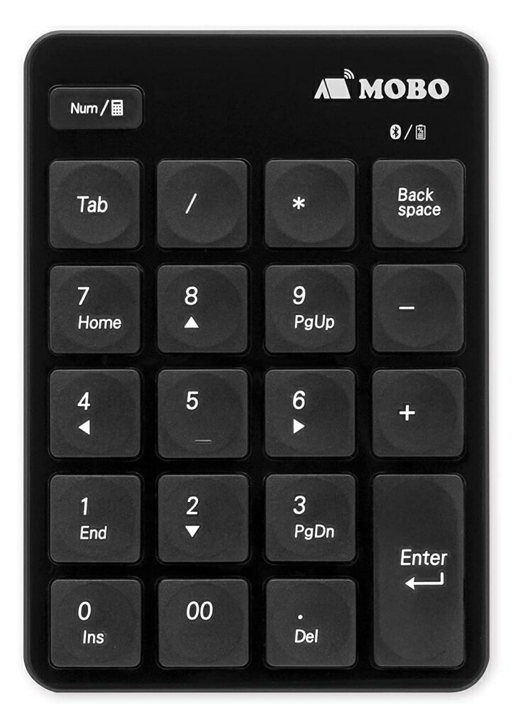 アーキサイト [AM-NPB20-BK] MOBO Bluetooth対応テンキーパッド NumLock非連動 USB充電式 ブラック