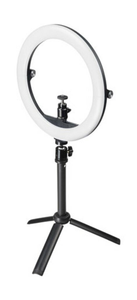 サンワサプライ [CMS-STN2BK] WEBカメラ用LEDライト付きスタンド(テレワーク)