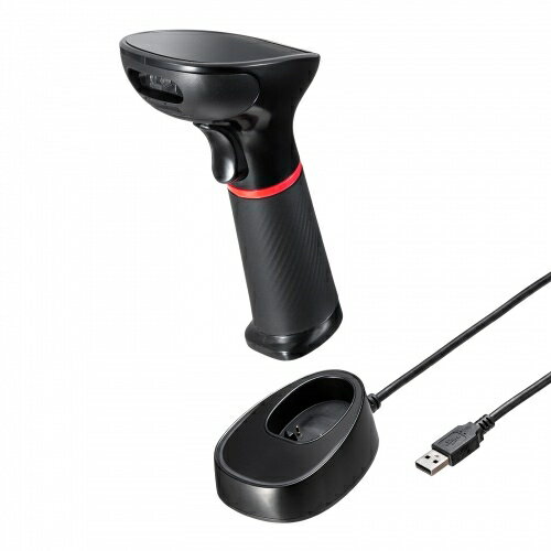 サンワサプライ [BCR-WL2D1BK] ワイヤレス2次元バーコードリーダー(2.4GHzワイヤレス)
