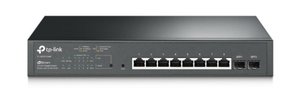 TP-Link [TL-SG2210MP(UN)] JetStream 8ポート 10/100/1000Mbps PoE+スイッチ デスクトップ 2SPF