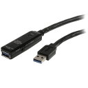 StarTech.com USB3AAEXT10M USBケーブル/USB 3.0(5Gbps)/10m/アクティブタイプ/Type-A-Type-A/オス-メス/ACアダプター付属/ブラック/USB 延長コード/リピーター ロング エクステンダー ケーブル