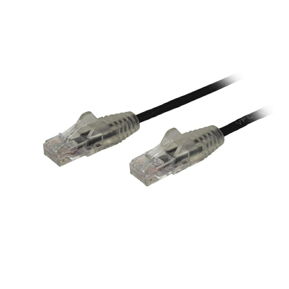乐天商城 - StarTech.com [N6PAT300CMBKS] カテゴリ6 LANケーブル 3m Cat6極細ギガビットイーサネットケーブル ブラック ツメ折れ防止RJ45コネクタ 28AWG